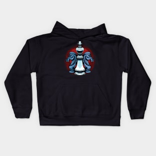 Chess Pieces King And Knight Chess Players Kids Hoodie